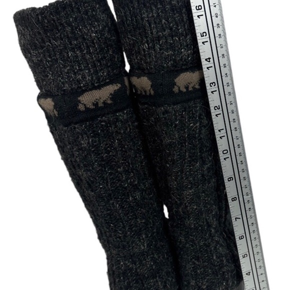 Sorel Crazy Cable Wedge Knit Winter Boots Leather Size 39.5 or 8.5 Black Tall - Picture 8 of 9